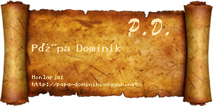 Pápa Dominik névjegykártya