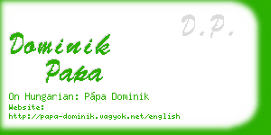 dominik papa business card