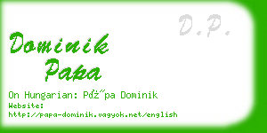 dominik papa business card